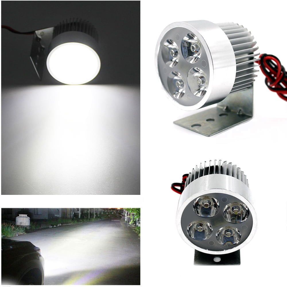 KNMASTER Knmaster Dört Ledli 4W Gri Motosiklet Sis Farı