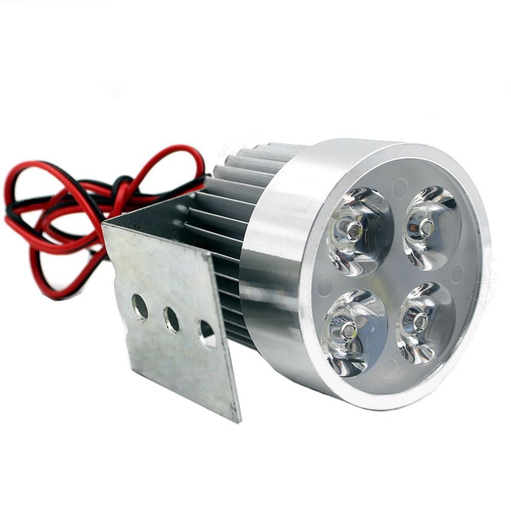 KNMASTER Knmaster Dört Ledli 4W Gri Motosiklet Sis Farı