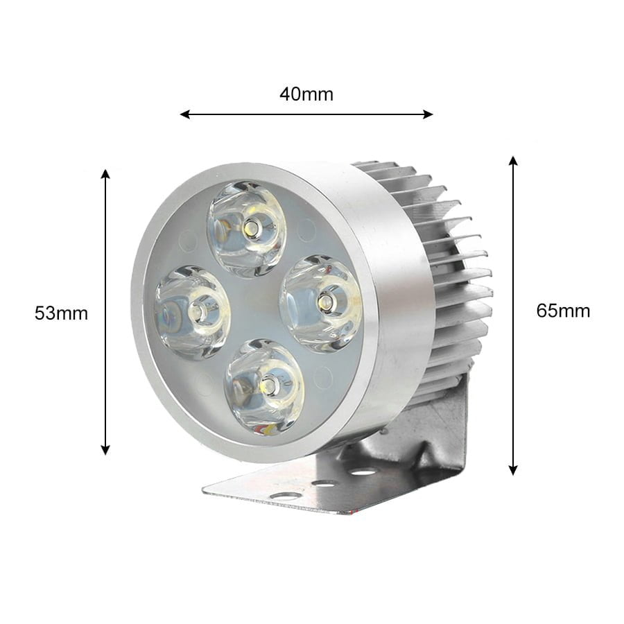 KNMASTER Knmaster Dört Ledli 4W Gri Motosiklet Sis Farı
