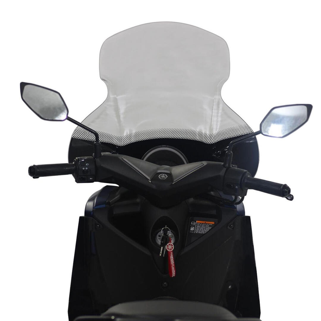 GP Kompozit GP Kompozit Yamaha NMAX 125 / 155 2015-2020 Uyumlu Baskılı Elcikli Ön Cam Füme 74 Cm