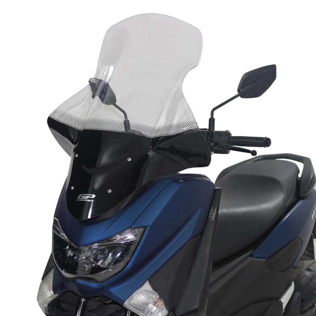 GP Kompozit GP Kompozit Yamaha NMAX 125 / 155 2015-2020 Uyumlu Baskılı Elcikli Ön Cam Füme 74 Cm