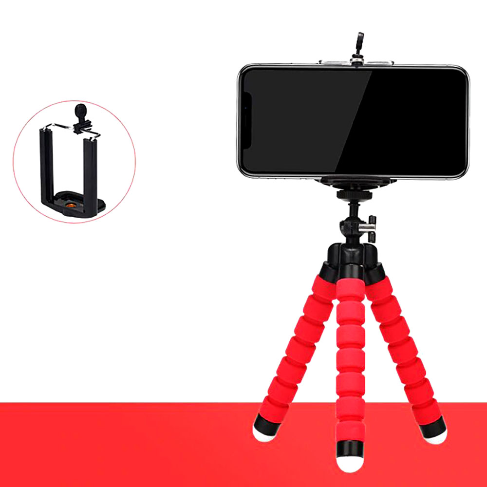 KNMASTER Knmaster Mini Esnek Ahtapot Tripod + Telefon Tutucu