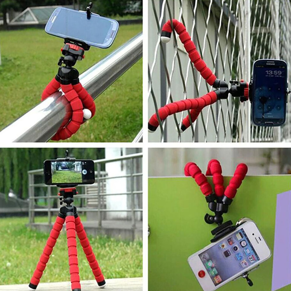 KNMASTER Knmaster Mini Esnek Ahtapot Tripod + Telefon Tutucu