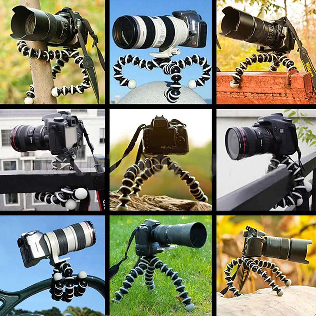 KNMASTER Tüm Aksiyon Kameralara Uyumlu Ahtapot Tripod