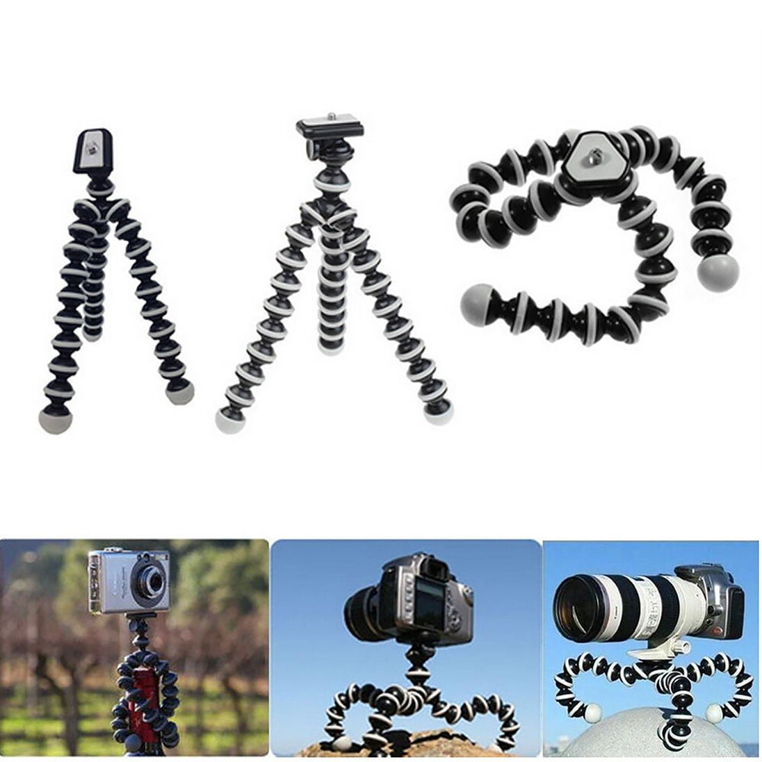 KNMASTER Tüm Aksiyon Kameralara Uyumlu Ahtapot Tripod