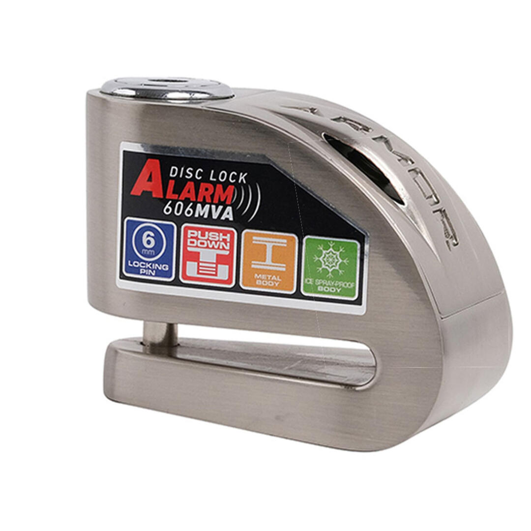 Armor 606 MVA 6MM Paslanmaz Çelik Alarmlı Disk Kilidi Armor 606 MVA 6MM Paslanmaz Çelik Alarmlı Disk Kilidi