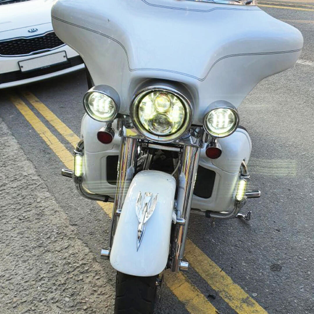 KNMASTER Knmaster Motosiklet Sinyalli Sis Farı Takımı / Koruma Demirine Monte