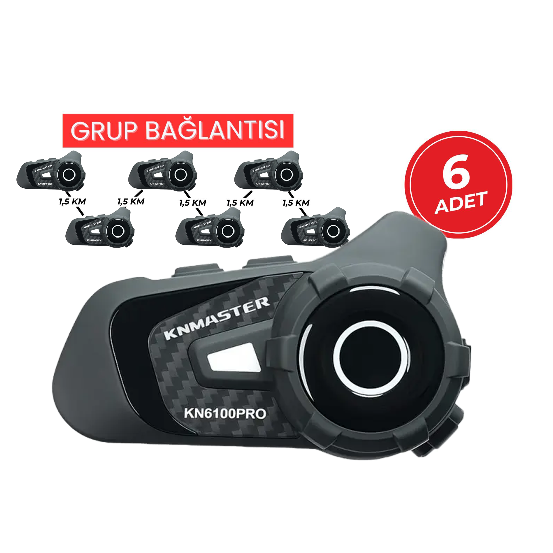 Knmaster 6’lı KN6100 PRO İnterkom Paketi Knmaster 6’lı KN6100 PRO İnterkom Paketi