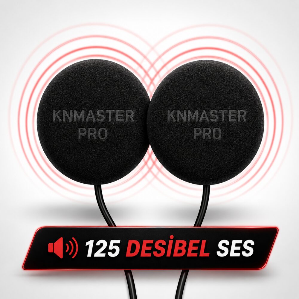 KNMASTER Knmaster KN6100 PRO Motosiklet Kask İnterkom Bluetooth Kulaklık Seti (43 mm Büyük Kulaklık)