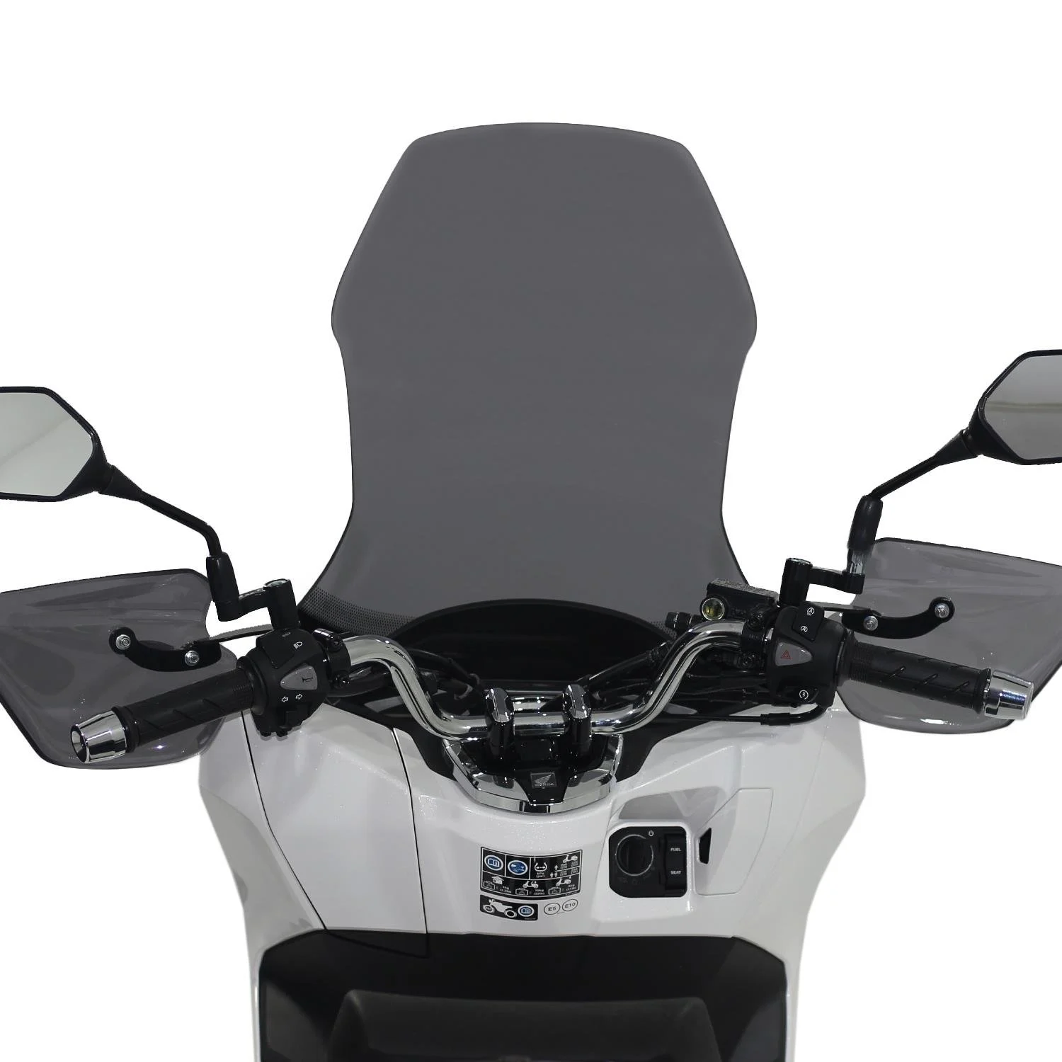 GP Kompozit Honda PCX 125 2021-2024 Uyumlu Ön Tur Camı Füme 79 cm