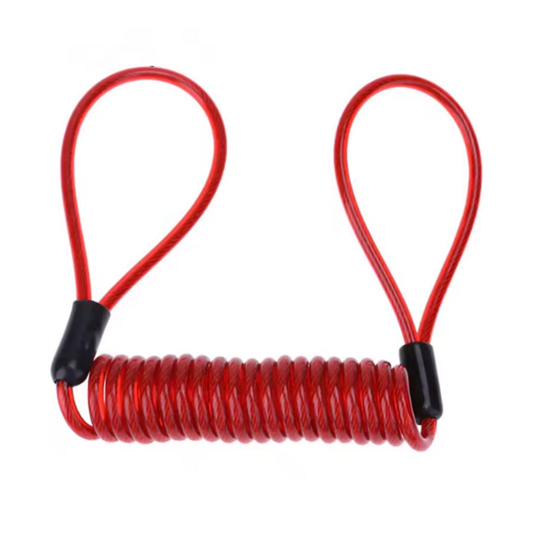 Knmaster Motosiklet Disk Kilidi Hatırlatıcı Kablo Kırmızı / Neon Sarı