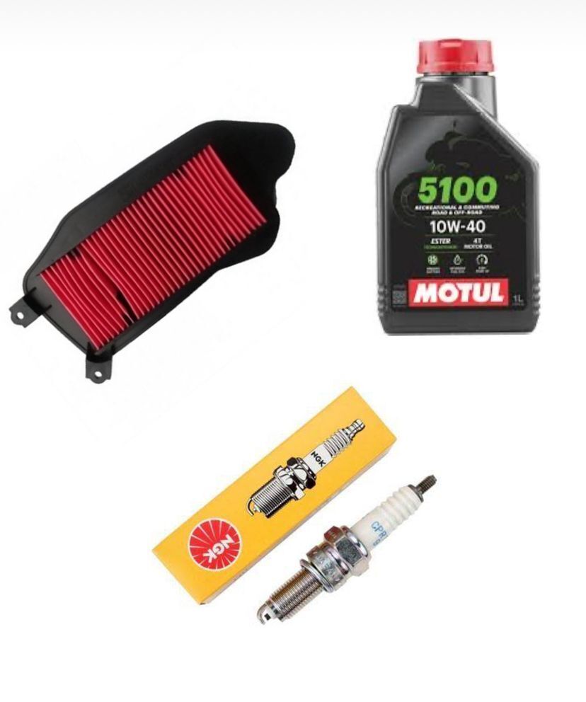 MOTO GUSTO Rmg Moto Gusto Santa 125 Bakım Seti Hava Filtresi - Ngk Buji - Motul 5100 10w40 Yağ