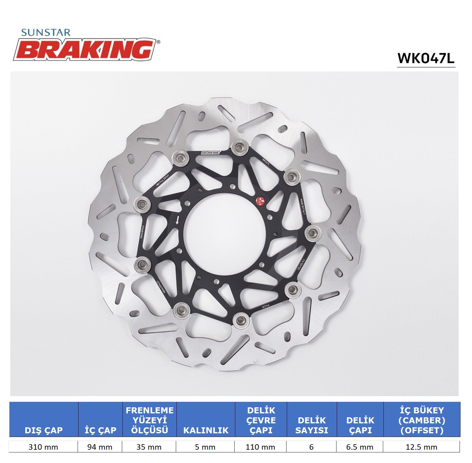 Honda CBR 1000RR HONDA CBR 600 RR / CB 1000 R DALGALI ÖN PERFORMANS FREN DİSKİ (SOL)