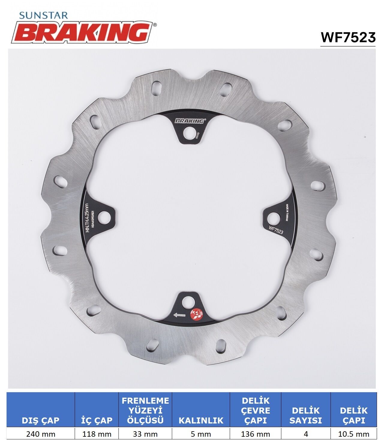 HONDA Honda CB 650 R HONDA CB 500F-650F / CBR 500-650 DALGALI ARKA FREN DİSKİ