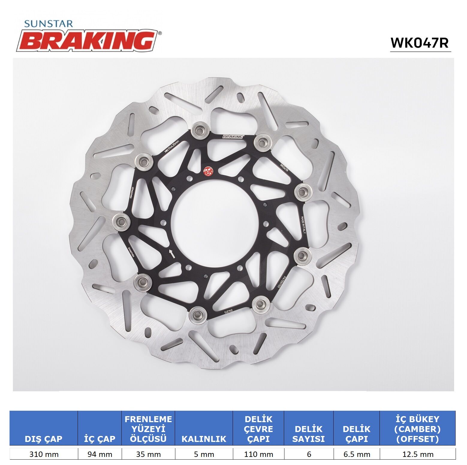 Honda CB 1300 HONDA CBR 600 RR / CB 1000 R DALGALI ÖN PERFORMANS FREN DİSKİ (SAĞ)