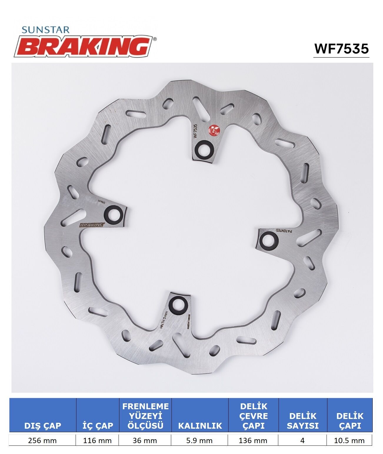 HONDA Honda CRF L Africa Twin / DCT L1 HONDA CRF 1000-1100 DALGALI ARKA FREN DİSKİ