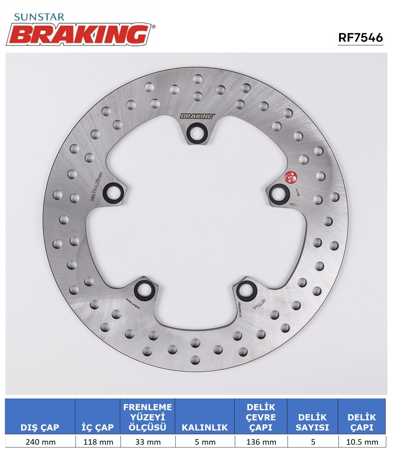 HONDA Honda NC 700 S HONDA NC 700-750 / BMW G 310 R / GS YUVARLAK ARKA FREN DİSKİ