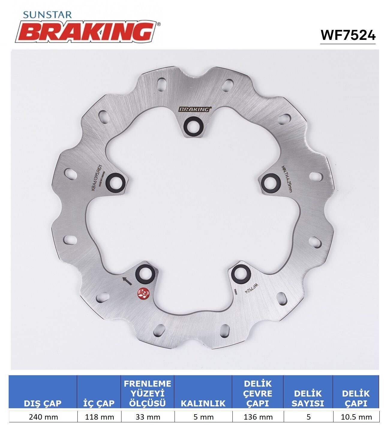 HONDA Honda NC 750 X DCT HONDA NC 700-750 / BMW G 310 R / GS DALGALI ARKA FREN DİSKİ
