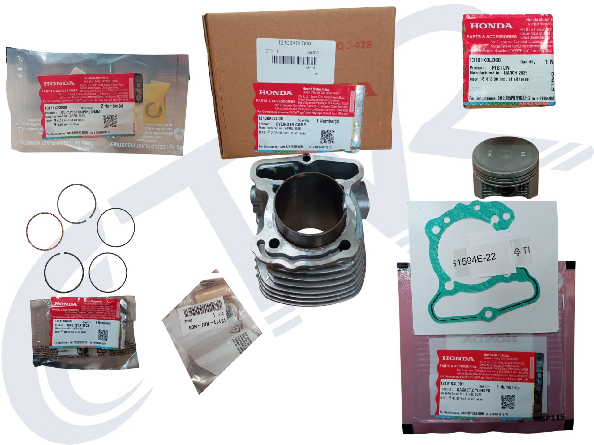 HONDA HONDA ACTİVA 125 NEW DELUX SİLİNDİR SET ORJ