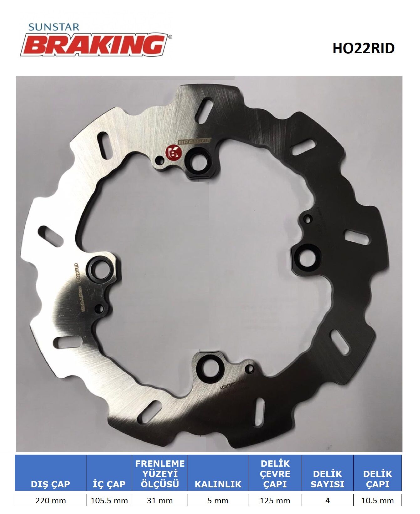 HONDA Honda Foresight 250 DALGALI ARKA FREN DİSKİ