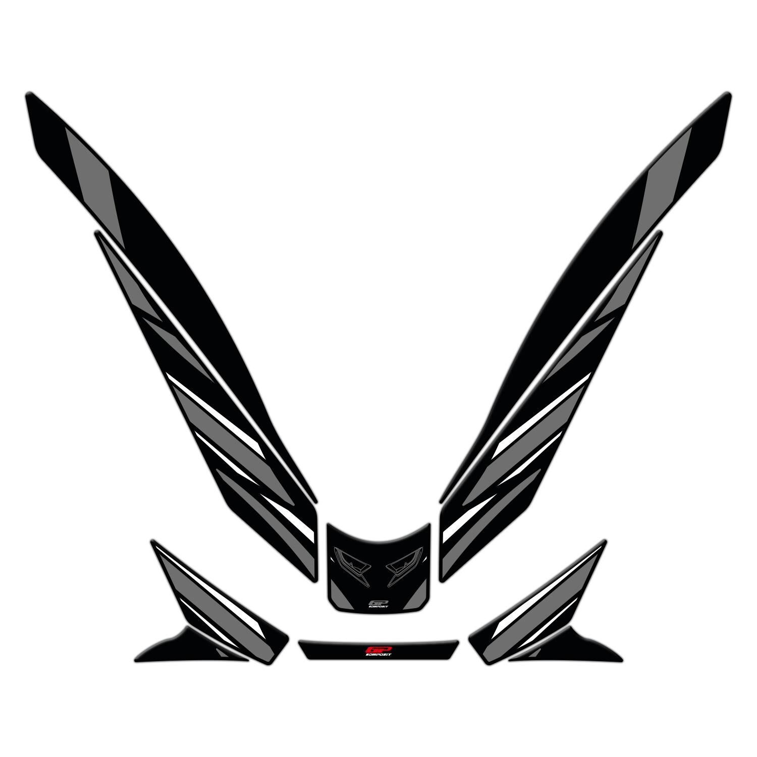HONDA GP Kompozit Honda PCX 125 2021-2024 Uyumlu Ön Grenaj Pad Gri