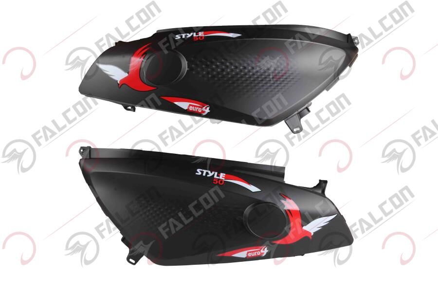 Falcon Style 50 Arka Karenaj Sağ Sol Siyah Takım