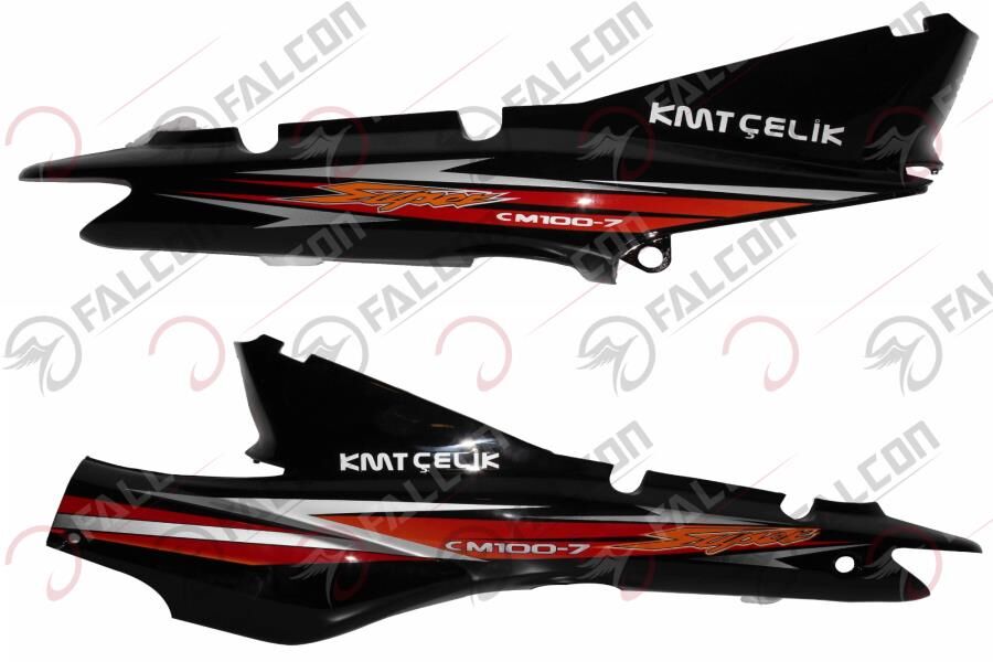 Falcon Kmt Çelik 100 Arka Karenaj Sağ Sol Siyah Takım