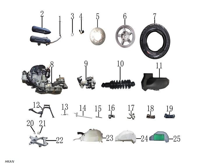 YUKİ HAMMER 125 ORTA SEHPA YAYI