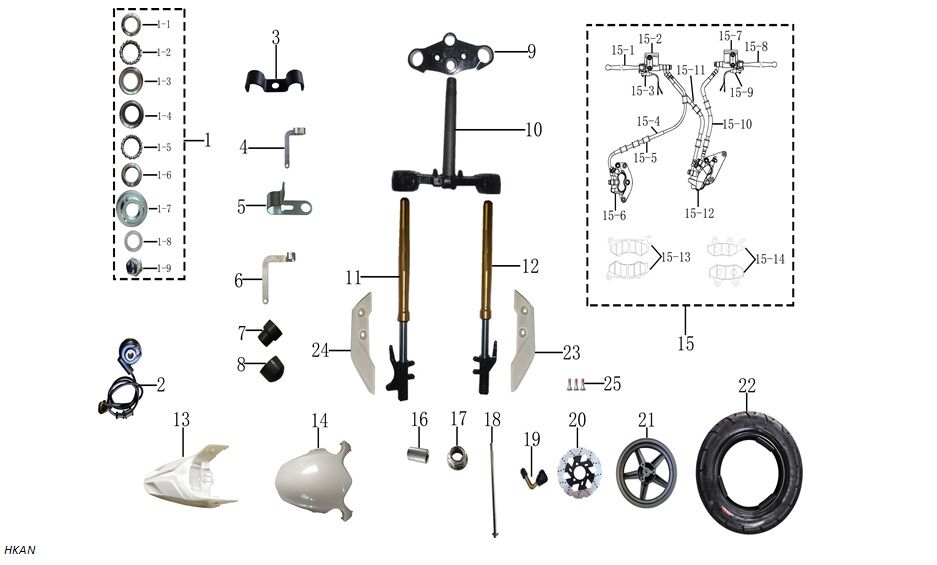 YUKİ HAMMER 125 ÖN ÇAMURLUK ALT SİYAH