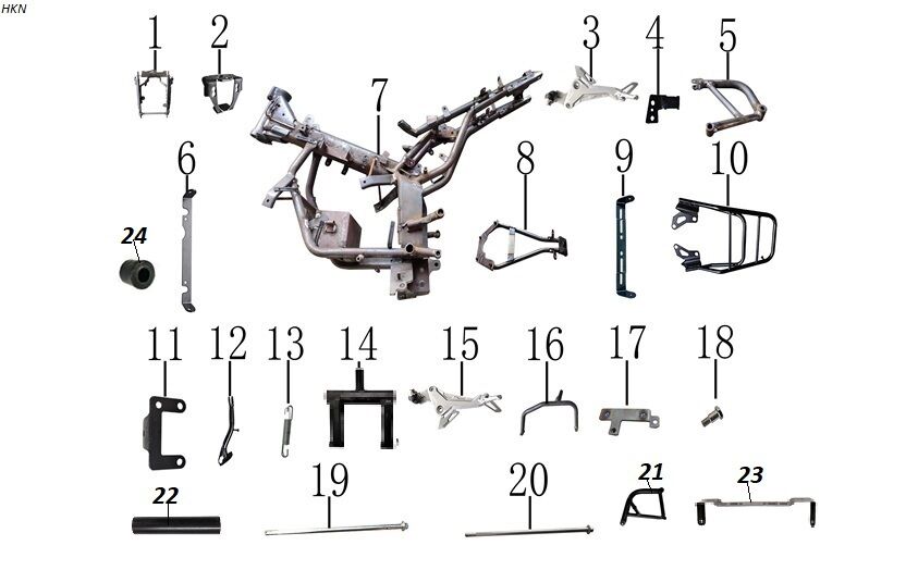 YUKİ HAMMER 50 ARKA ÇAMURLUK BRAKETİ