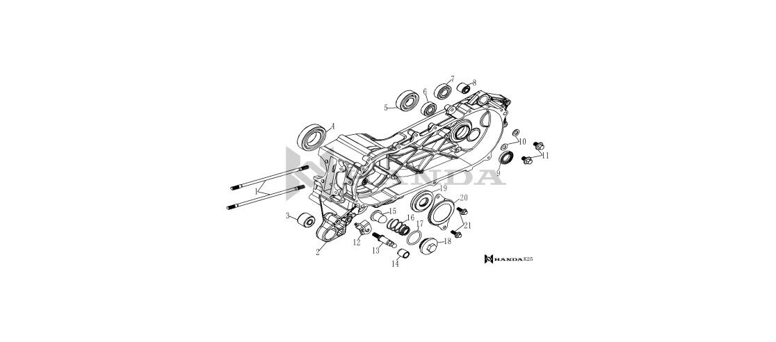 YUKİ ACTİVE 125 MOTOR BLOĞU SOL