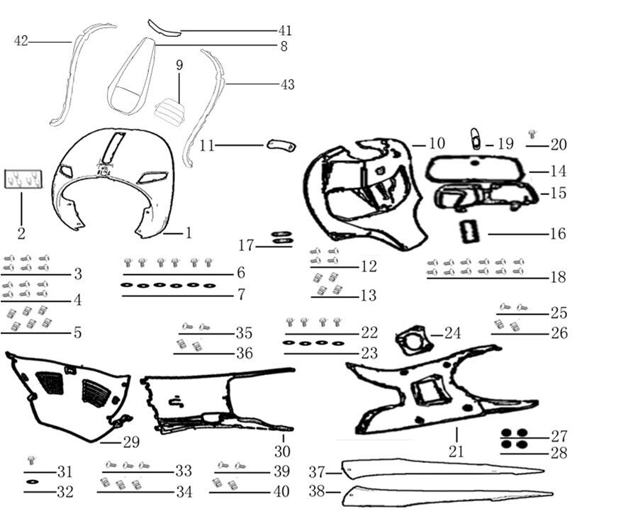 TORPİDO KAPAĞI YEŞİL (BELLİNİ 50) ( 14 NOLU PARÇA )