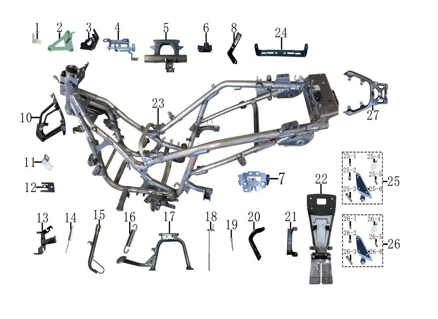 SAĞ BASAMAK BRAKETİ ( X WAY 125 )
