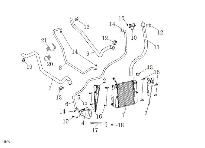 YUKİ DEFENDER 125 RADYATÖR HORTUM 1