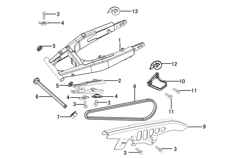 YUKİ YK250GY-7 ZİNCİR GERGİSİ SOL