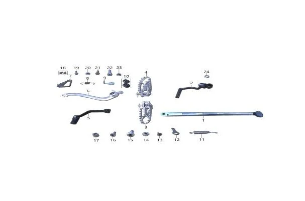YUKİ DIRTY PAWS 250 2T ARKA FREN PEDAL BASAMAĞI