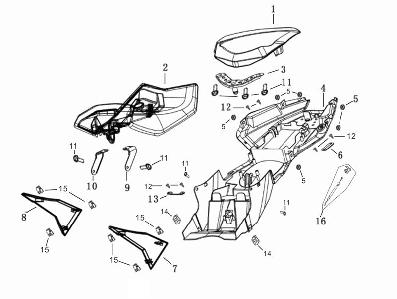 YUKİ GP-1 TARO 250R KOLTUK BRAKETİ SAĞ