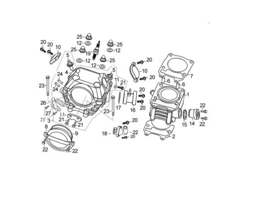 YUKİ GP-2 TARO 125 R SİLİNDİR ALT CONTA