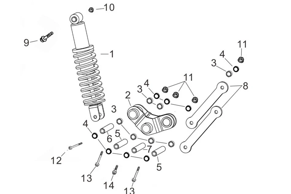 YUKİ GP-2 TARO 125 R ARKA AMORTİSÖR TAKOZU ÜÇLÜ